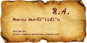 Marcu Aurélián névjegykártya